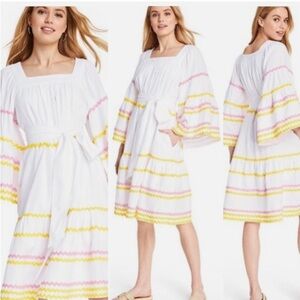 Lisa Marie Fernandez Target Ric Rac Flare Dress M Boho Festival Preppy Vacation